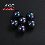 5PCS Natural Colorful Shell Pearl Round Beads for Jewelry Making