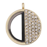 5PCS Rhinestone Charms Glass Locket DIY Craft Necklace Pendant