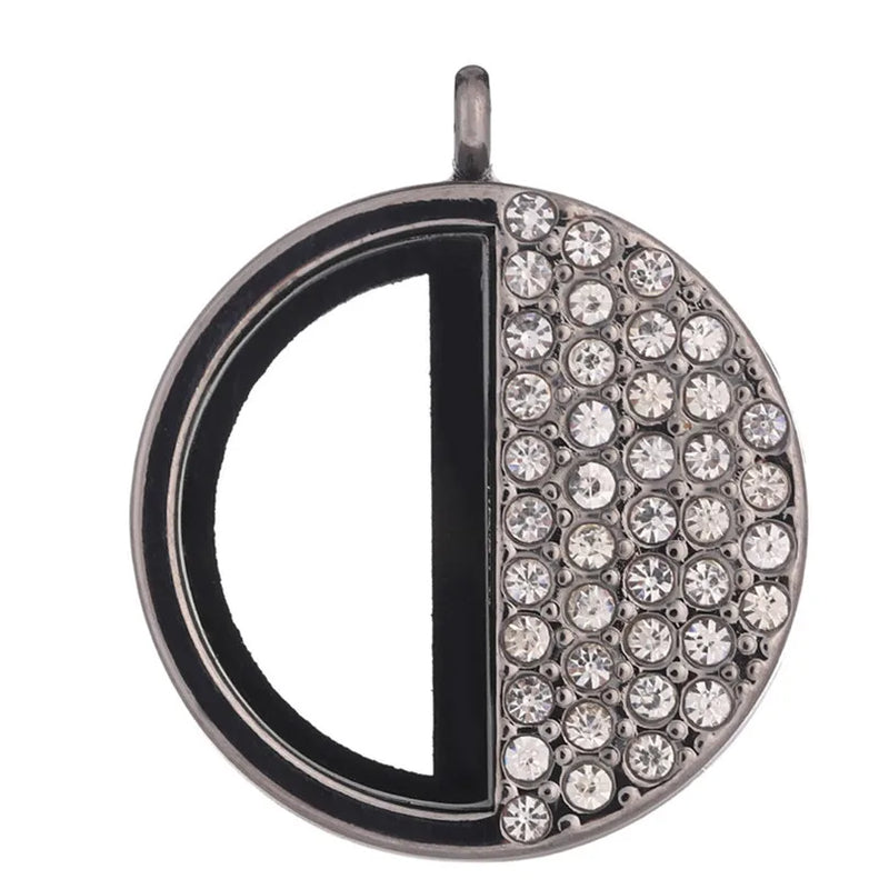 5PCS Rhinestone Charms Glass Locket DIY Craft Necklace Pendant