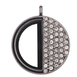 5PCS Rhinestone Charms Glass Locket DIY Craft Necklace Pendant