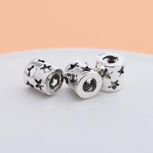 5PCS Knitted Bracelet Necklace 925 Sterling Silver Thai Silver Pentagram Beads