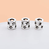 5PCS Knitted Bracelet Necklace 925 Sterling Silver Thai Silver Pentagram Beads