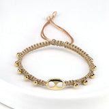5PCS Braided Rope Bracelet Women's Accessories Freshwater Pearl Star Smiley