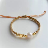 5PCS Braided Rope Bracelet Women's Accessories Freshwater Pearl Star Smiley