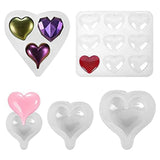 5PCS Heart Resin Mould Love Casting Molds Pendant DIY