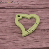 5PCS Heart Enamel Carabiner Buckle DIY Jewelry Accessories