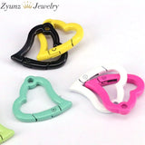 5PCS Heart Enamel Carabiner Buckle DIY Jewelry Accessories