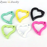 5PCS Heart Enamel Carabiner Buckle DIY Jewelry Accessories