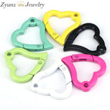 5PCS Heart Enamel Carabiner Buckle DIY Jewelry Accessories