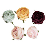 5PCS High Peony Flower Head Silk Artificial Flower Wedding Decor DIY Craft