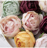 5PCS High Peony Flower Head Silk Artificial Flower Wedding Decor DIY Craft