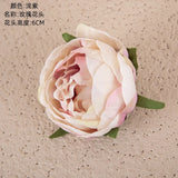 5PCS High Peony Flower Head Silk Artificial Flower Wedding Decor DIY Craft