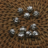 5PCS Carved Flowers Copper Round Beads 8mm DIY Jewelry Making