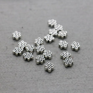 5PCS Chinese Knot Spacers Metal Fittings for Girl Accessory DIY 8*10mm Hardware