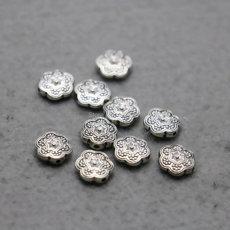 5PCS Hot Flowers Spacers Alloy Findings for Jewelry Making DIY 10mm