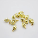 5PCS Gold-Color Lantern Beads Clasp Button Fittings 8mm