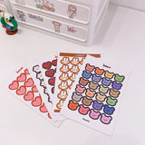 5PCS INS Cartoon Sticker Colorful Morandi Gift Package Stickers