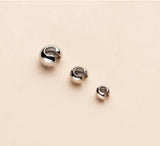 5PCS Sterling Silver Crimp&End Beads for DIY Jewelry