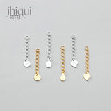 925 Sterling Silver Extension Chain 3/5cm for DIY Necklace Bracelet Anklet