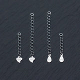 925 Sterling Silver Extension Chain 3/5cm for DIY Necklace Bracelet Anklet