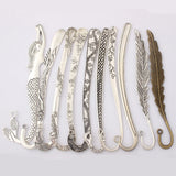 5 Large Antique Carved Flower/Mermaid/Feather Leaf Bookmarks Pendants