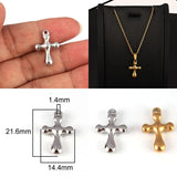 5PCS 10Style Stainless Steel Cross Charms Pendants DIY Jewelry Making Supplies