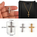 5PCS 10Style Stainless Steel Cross Charms Pendants DIY Jewelry Making Supplies