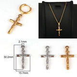 5PCS 10Style Stainless Steel Cross Charms Pendants DIY Jewelry Making Supplies