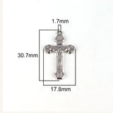 5PCS 10Style Stainless Steel Cross Charms Pendants DIY Jewelry Making Supplies
