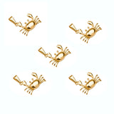 5PCS 316L Stainless Steel Plated Shell Charm Pendant Necklace Jewelry DIY