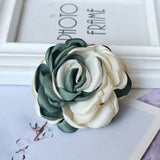 5PCS Large Satin Fabric Rose Flowers for Hats Dress Clothing DIY