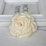 5PCS Large Satin Fabric Rose Flowers for Hats Dress Clothing DIY