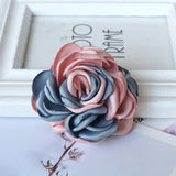5PCS Large Satin Fabric Rose Flowers for Hats Dress Clothing DIY