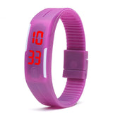 5PCS Sports LED Digital Display Touch Screen Watches Rubber Bracelets
