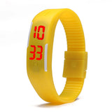 5PCS Sports LED Digital Display Touch Screen Watches Rubber Bracelets
