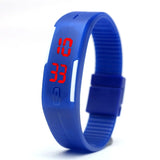 5PCS Sports LED Digital Display Touch Screen Watches Rubber Bracelets