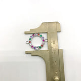 5PCS Micro Pave CZ Crystal Rainbow Zirconia Connector Lot