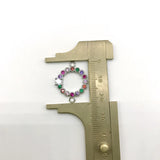 5PCS Micro Pave CZ Crystal Rainbow Zirconia Connector Lot