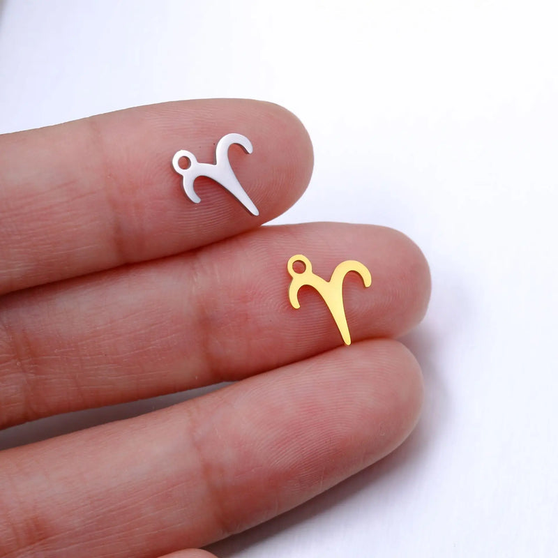 5PCS Zodiac Sign Charms for Women Jewelry Making