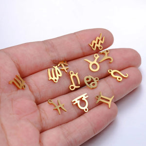 5PCS Zodiac Sign Charms for Women Jewelry Making