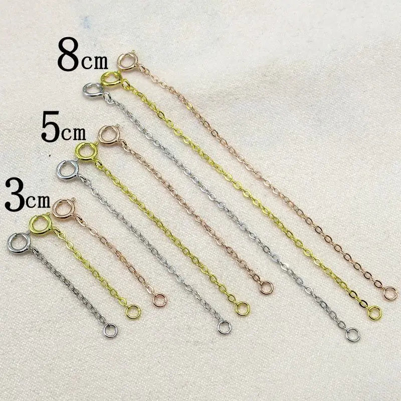 5PCS Sterling Silver Chains with Lobster Clasps for DIY Necklace