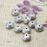 5PCS Copper Round Abacus Beads Ball Carved Accessory Jewelry Making Metal Crafts