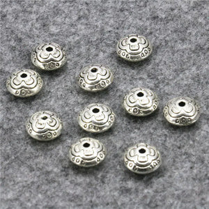 5PCS Copper Round Abacus Beads Ball Carved Accessory Jewelry Making Metal Crafts