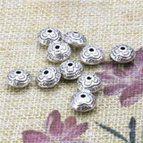 5PCS Copper Round Abacus Beads Ball Carved Accessory Jewelry Making Metal Crafts
