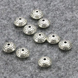 5PCS Copper Round Abacus Beads Ball Carved Accessory Jewelry Making Metal Crafts