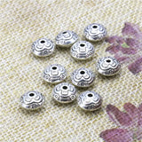 5PCS Copper Round Abacus Beads Ball Carved Accessory Jewelry Making Metal Crafts