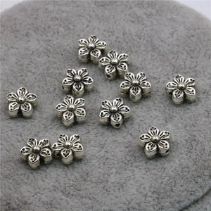 5PCS Flower Carve Copper Separator Beads 8mm