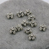 5PCS Flower Carve Copper Separator Beads 8mm