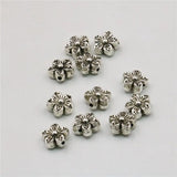 5PCS Flower Carve Copper Separator Beads 8mm