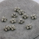 5PCS Flower Carve Copper Separator Beads 8mm